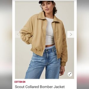 Cotton On Women's Camel Bomber Jacket